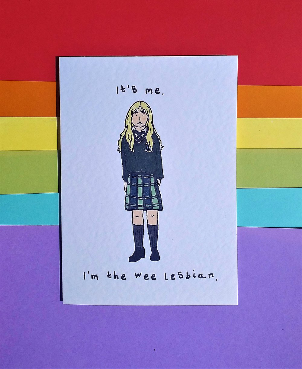 Image of Derry Girls - Wee Lesbian card A6 card with envelope
