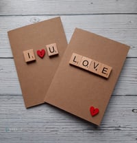 Scrabble style cards - wedding/Valentine
