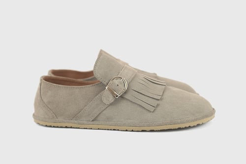 Image of Fringed in Frost Suede