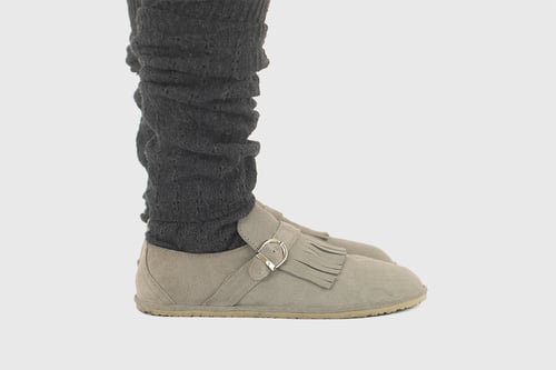 Image of Fringed in Frost Suede