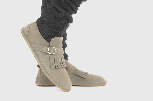 Image of Fringed in Frost Suede