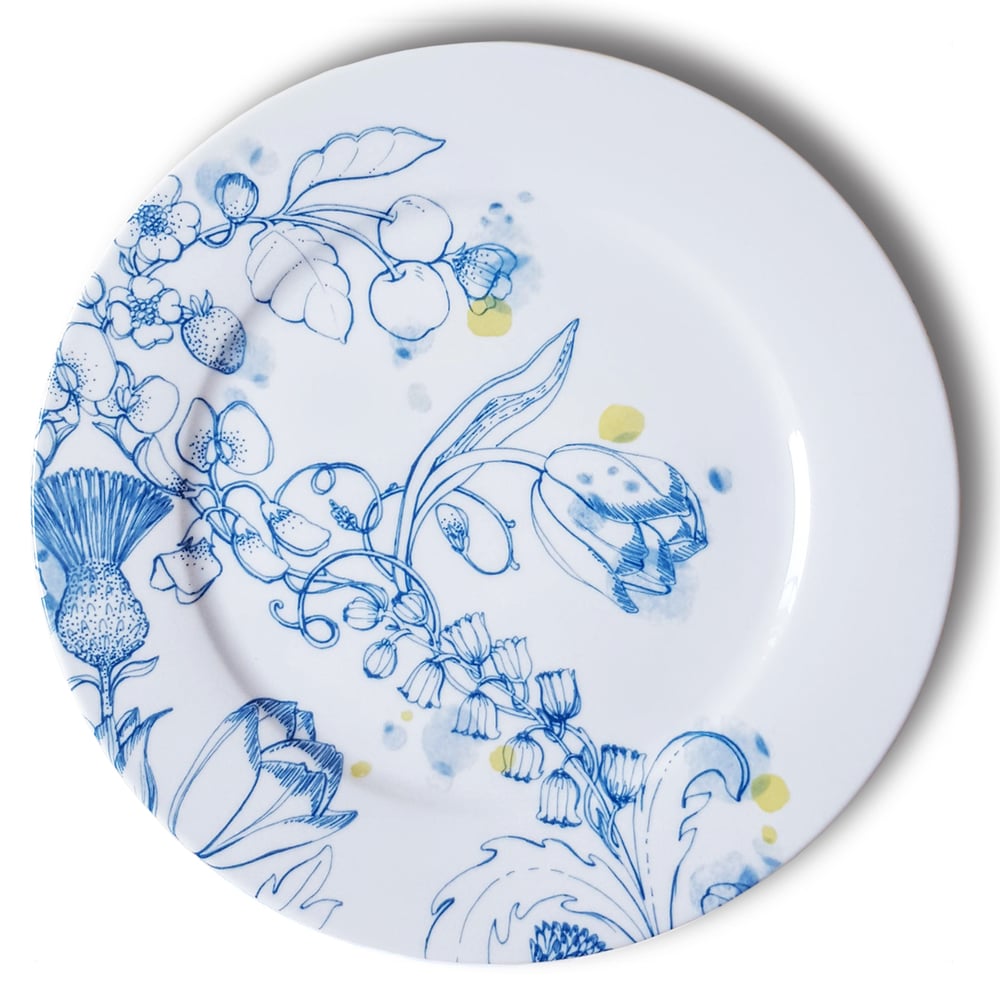 Image of Blue Summer Dinner Plate "B"