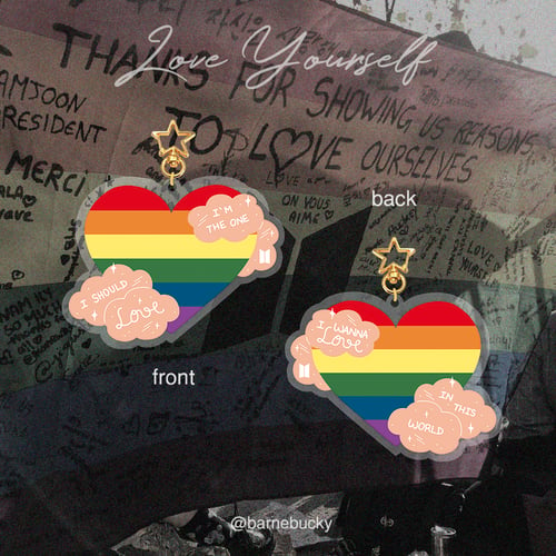Image of Love Yourself ♡ Rainbow flag [acrylic charm]