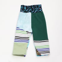Image 3 of patchwork green blue tiedye courtneycourtney sweatpants warm 12/18m baby gift pants