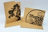 Seaside: Blank card set of 6, on kraft