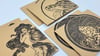 Seaside: Blank card set of 6, on kraft