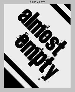 Image of 'Almost Empty' Logo Stickers