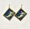 Midnight Angel USA Postage Stamp Earrings