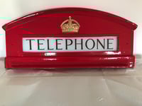 Image 1 of British Red Telephone Booth Top Dome w/Hardware Kit