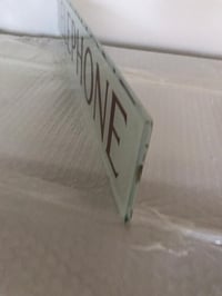 Image 4 of Authentic Glass British Telephone Booth Sign