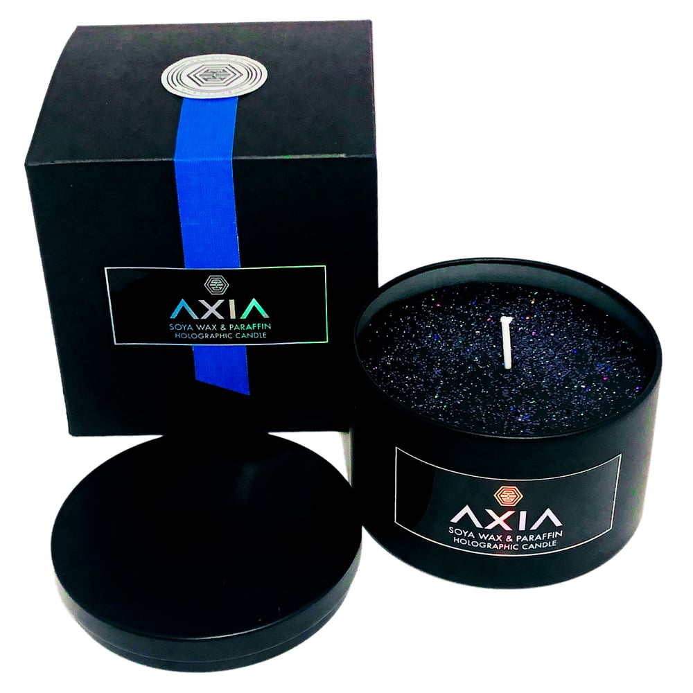 HOLOGRAPHIC BLACK CANDLE / AXIA