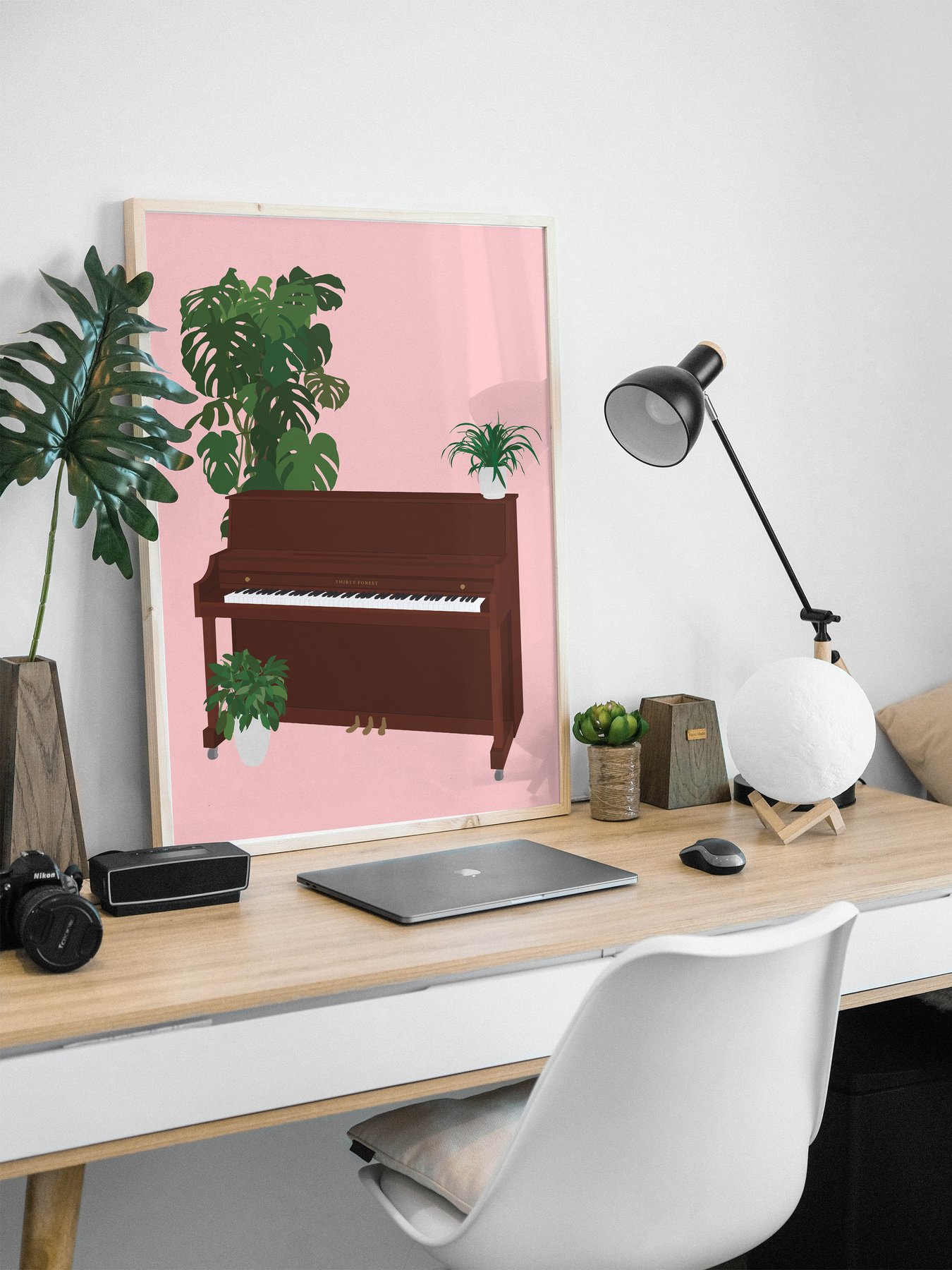 Image of Piano Houseplant Print