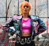 PONY BOI HAND PAINTED CROPPED VINTAGE BIKER JACKET
