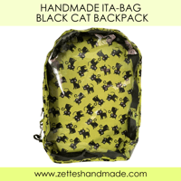 Image 1 of Handmade Black Cat Ita-Backpack