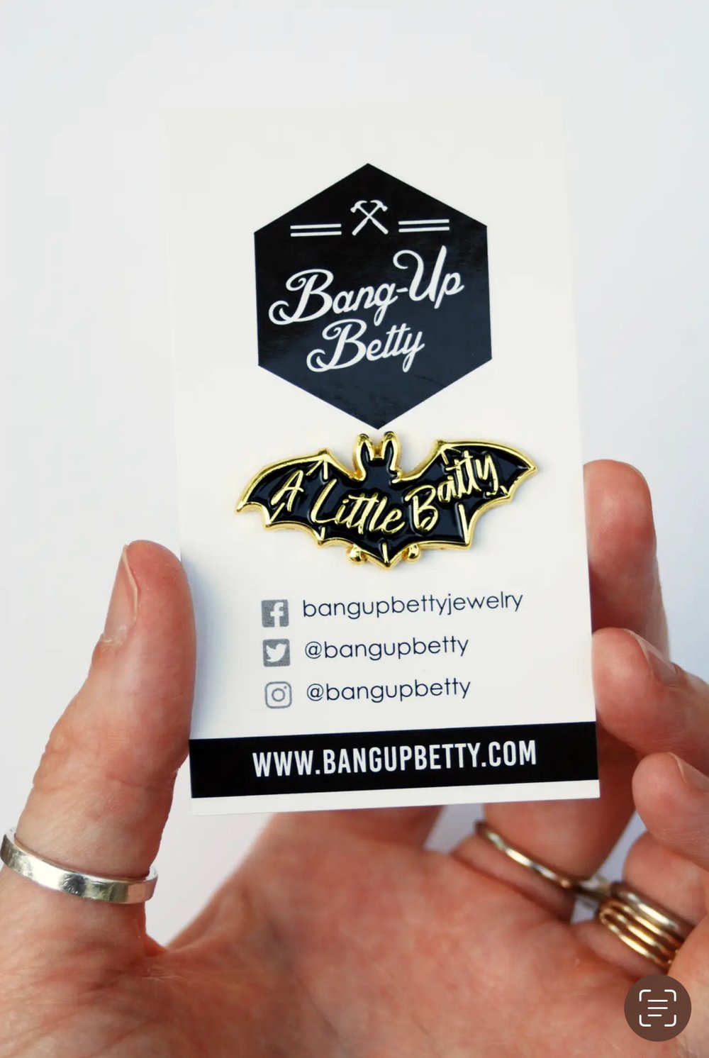 Image of A Little Batty Pin by Bang-Up Betty