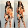 Orange tye dye set