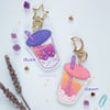 bubble tea holographic acrylic charms - new + old