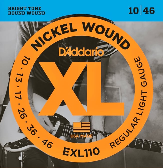 D’addario x-Light electric guitar strings; Guage: .010-.046