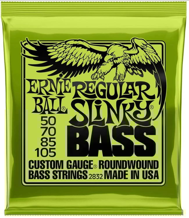 Ernie Ball regular slinky 4 string bass strings (Gauge: .050-.105)