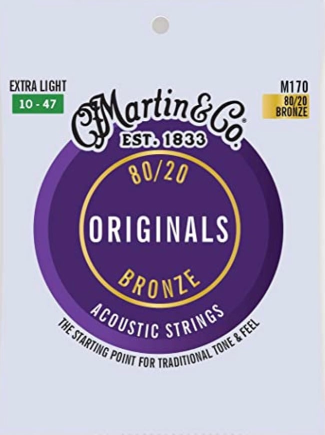 Martin Acoustic Guitar Strings – Extra Light Gauge .010-.046