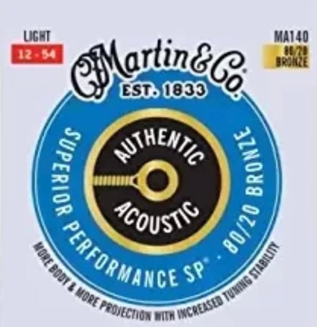 Martin Acoustic Guitar Strings – Light Gauge .012-.054
