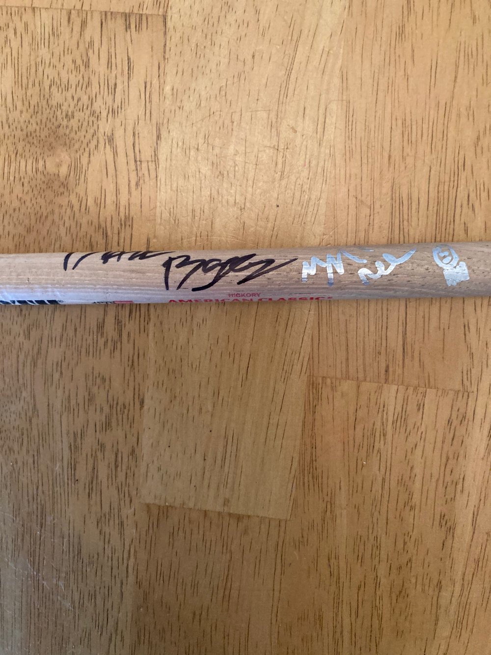 Signed Drum stick used by Martin 