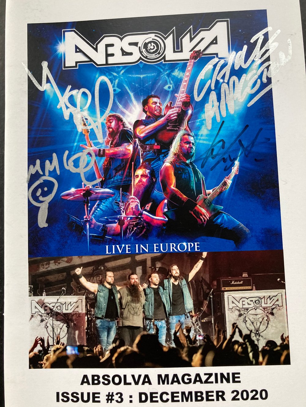 Absolva 'Live In Europe' Signed Magazine
