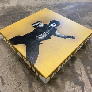 Image of “Can Solo” (gold) Unique 1/1 on 30x30cm Deep Edge Canvas