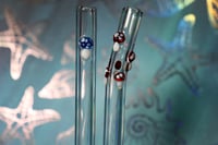 Image 3 of Sets of Mushroom Glass Drinking Straws