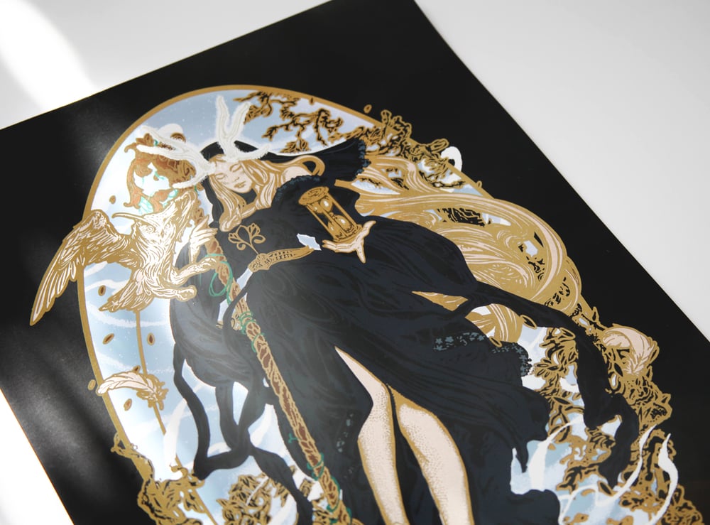 Goddess Of Time - Gold Foil Print