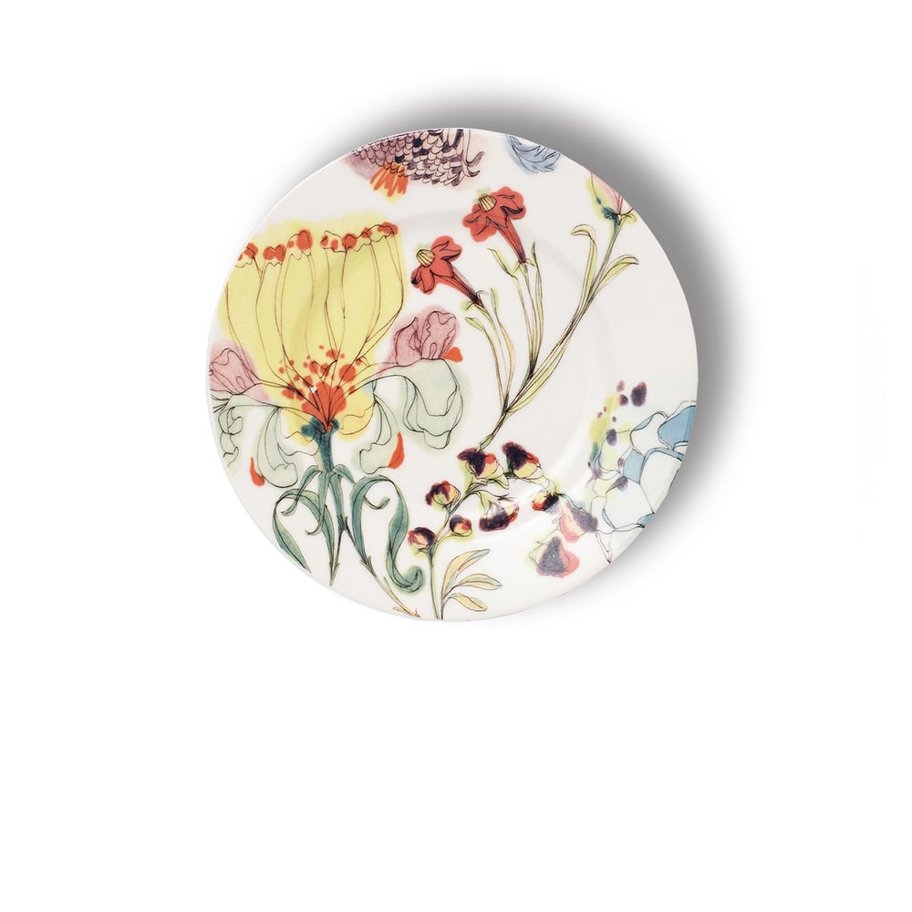 Image of The Grandma's Garden Bread Plate "A"