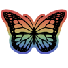 Rainbow Pride Butterfly Large Sticker