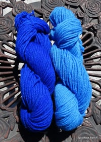 Image 2 of Extreme Blue Gradient Set Shetland Aran 2 skeins 332 yds 200 grams