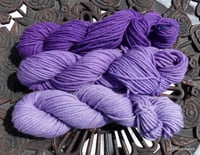 Image 1 of Royal Purple Gradient Set Bulky Corriedale skeins 320 yards 300 grams