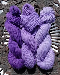 Image 2 of Royal Purple Gradient Set Bulky Corriedale skeins 320 yards 300 grams