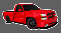 mvm red truck decal