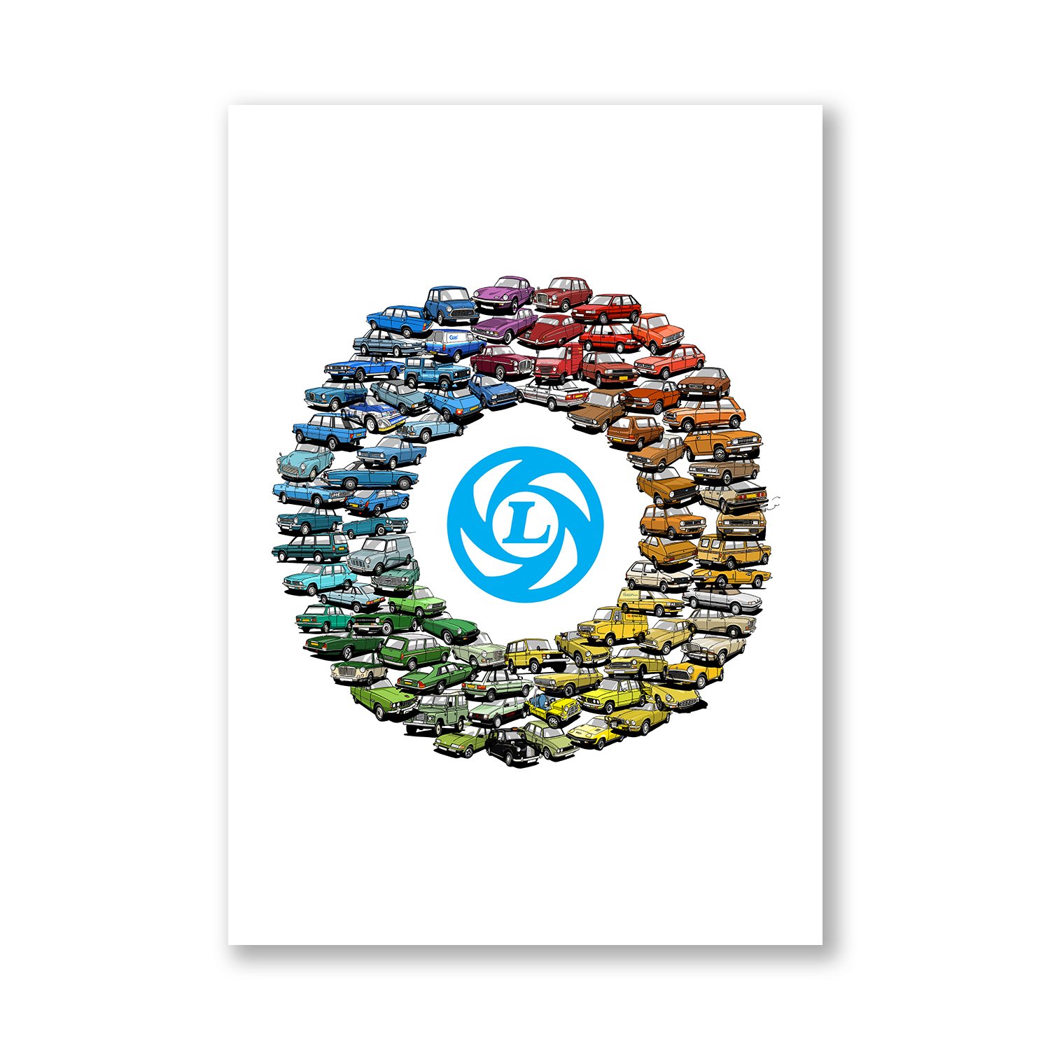 Image of Drive the Rainbow British Leyland poster