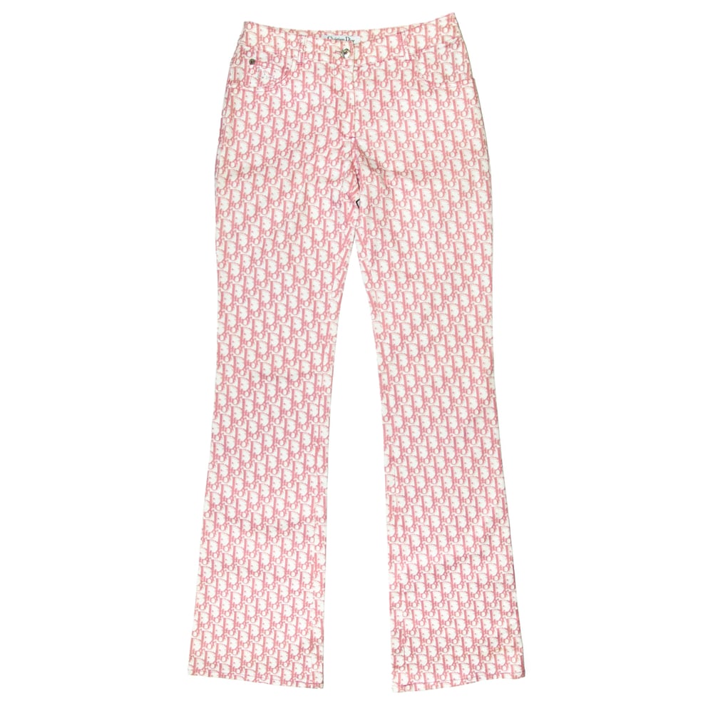 Image of Christian Dior Girly Diorissimo Pink Flared Trousers