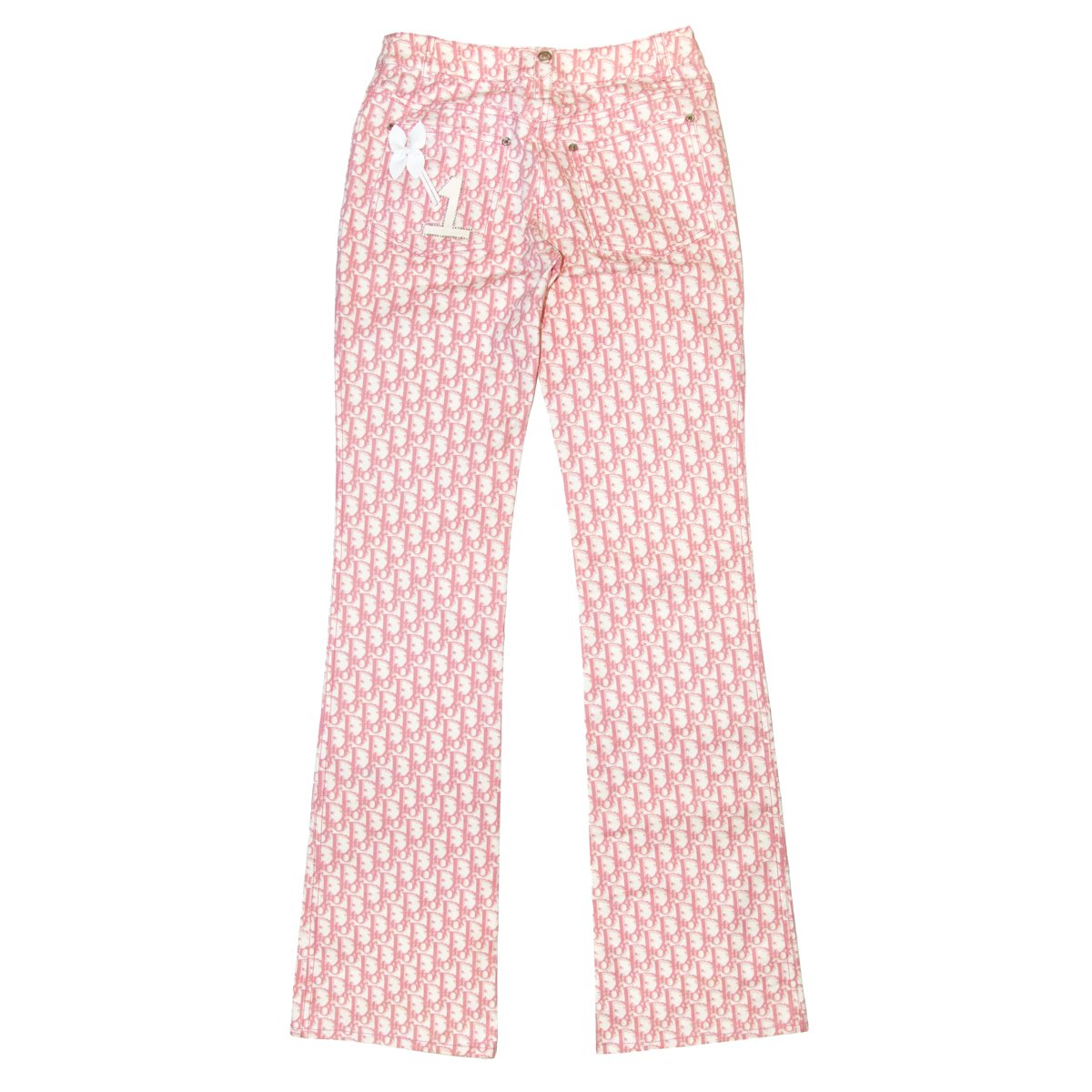 Image of Christian Dior Girly Diorissimo Pink Flared Trousers