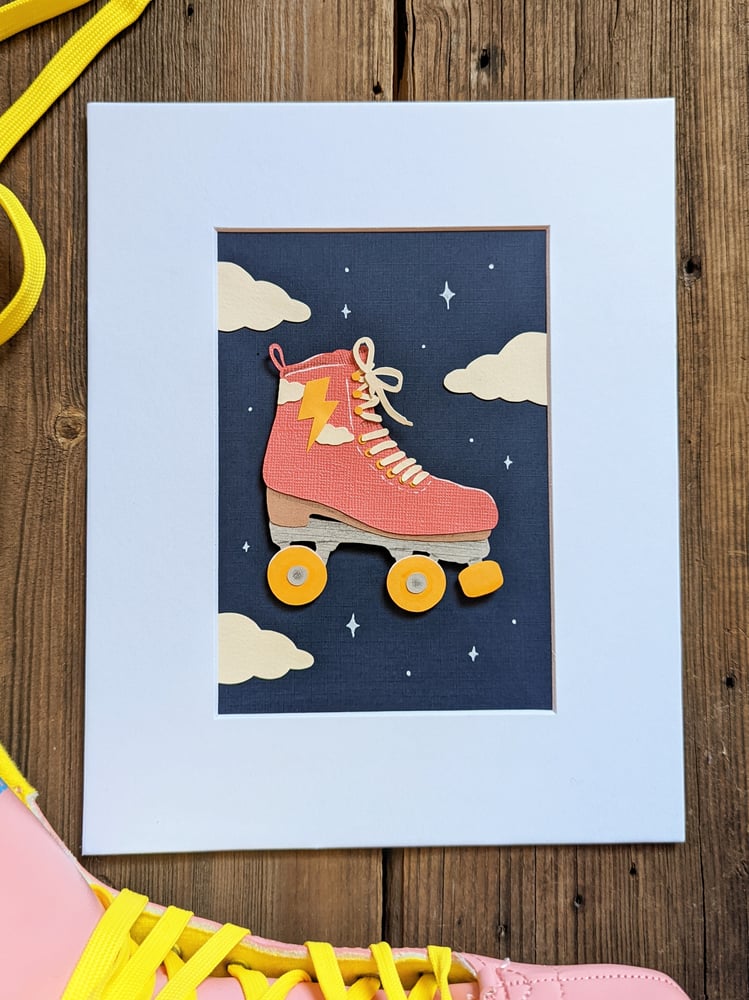 Image of Cut paper roller skate