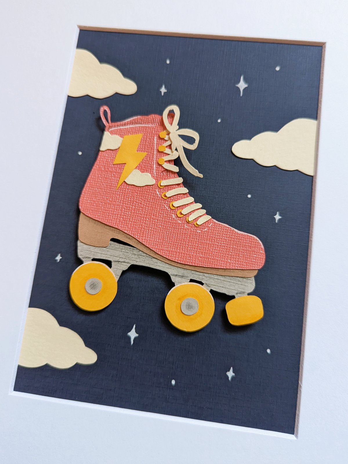 Image of Cut paper roller skate