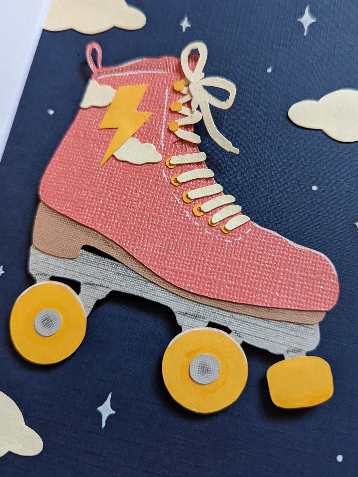 Image of Cut paper roller skate