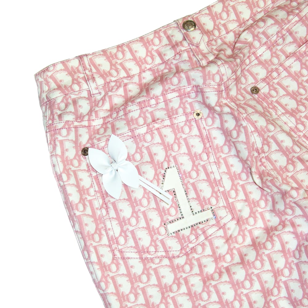 Image of Christian Dior Girly Diorissimo Pink Flared Trousers