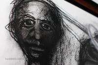 Image 4 of Where to, Dead Friend 18 x 24" [Original Charcoal Drawing Framed]
