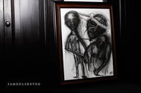 Image 2 of Where to, Dead Friend 18 x 24" [Original Charcoal Drawing Framed]