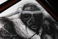 Image 3 of Where to, Dead Friend 18 x 24" [Original Charcoal Drawing Framed]