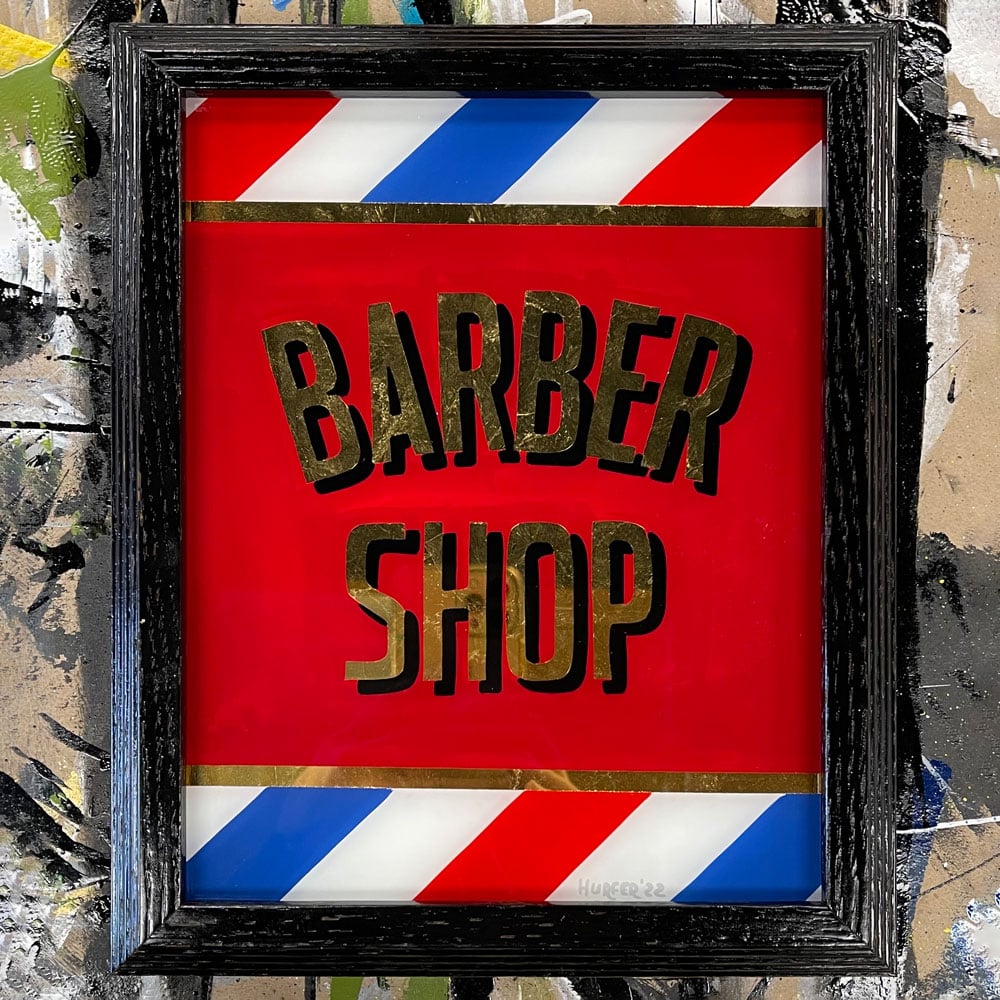 Barber Shop 8x10 Glass Frame