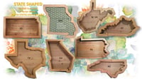 Image 1 of Vertical Succulent Planter Box Large USA States