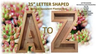 Image 1 of Vertical Succulent Planter Box Large 25" Letters Numbers