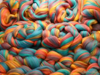 Image 3 of Sunset on the Beach Custom Blend Combed Top - 4 ounces - 100% Merino - ON SALE